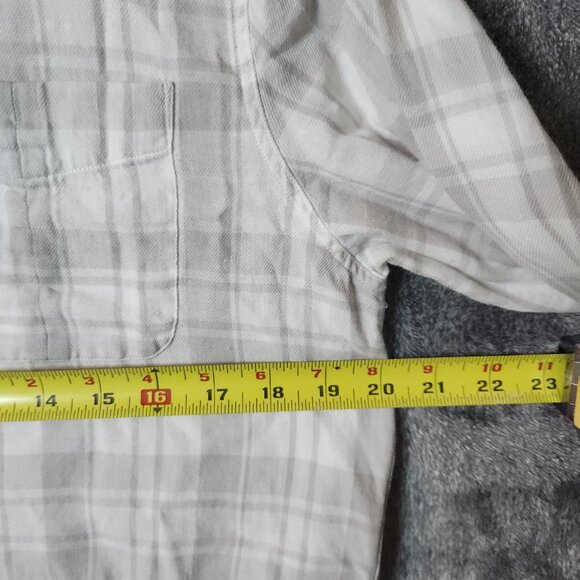 Rag & Bone Shirt Mens Small Gray White Plaid Button Down Long Sleeve Cotton - Picture 9 of 10